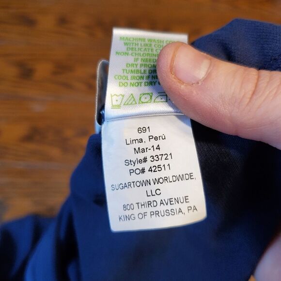 Lilly Pulitzer navy blue island polo sz XS - Picture 3 of 5